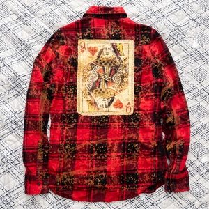 👑♥️🔥Angry Minnow - Queen of Hearts Flannel 🔥♥️👑